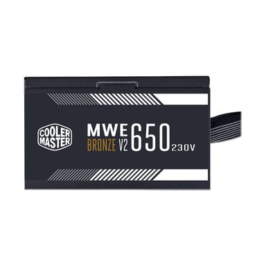 COOLER MASTER MWE Bronze 650W V2 - Alimentatore 650W - 230V (certificato 80 Plus Bronze 5 anni di garanzia) Cavi neri piatti