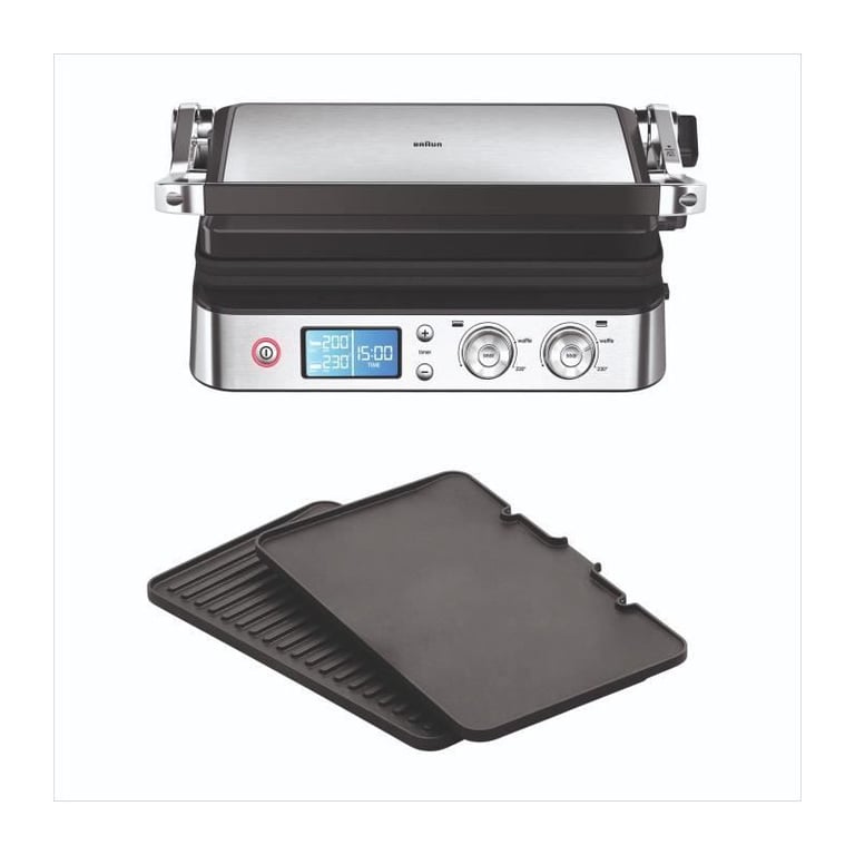 Grill Électrique Braun CG9040 – 2000 W, 3 Positions de Chauffe, Surface de Cuisson Teflon - vue 3