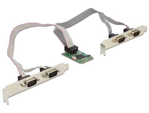 DeLOCK 95243 scheda di interfaccia e adattatore Interno Seriale (Delock Adapter Mini PCIe Karte >4 x Seriell RS-232+++) [95243]