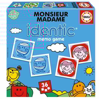 Juego de memoria Identic Mister & Miss para niños pequeños