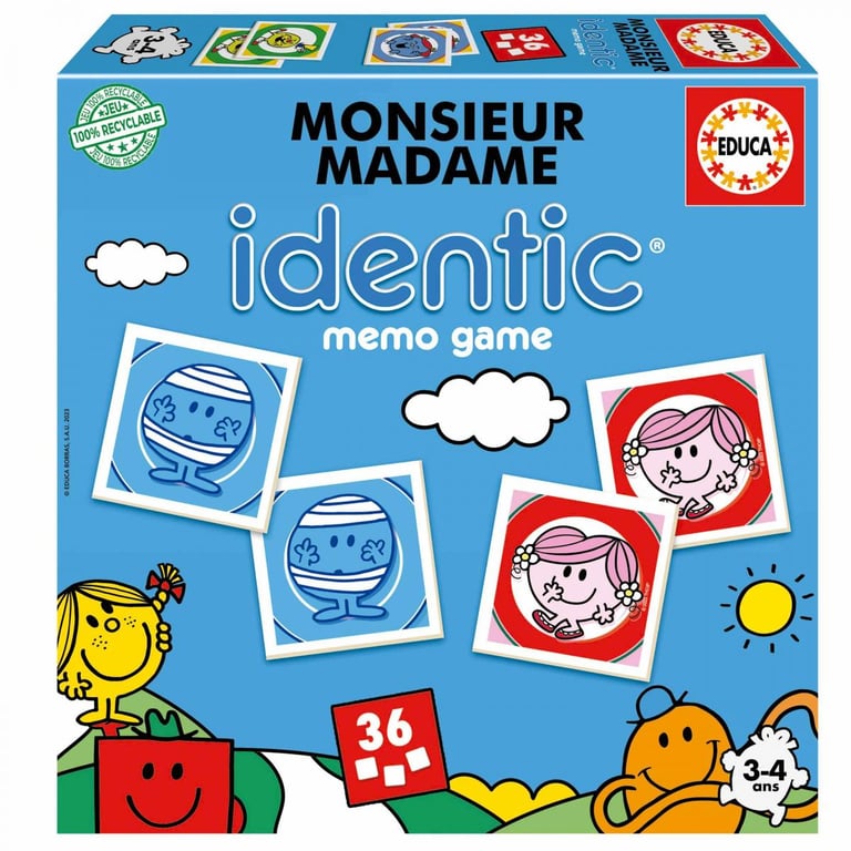 Jeu d'apprentissage EDUCA Monsieur Madame Identic