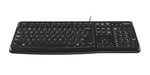 Logitech K120 Corded Keyboard teclado USB ratón incluido AZERTY Francés Negro