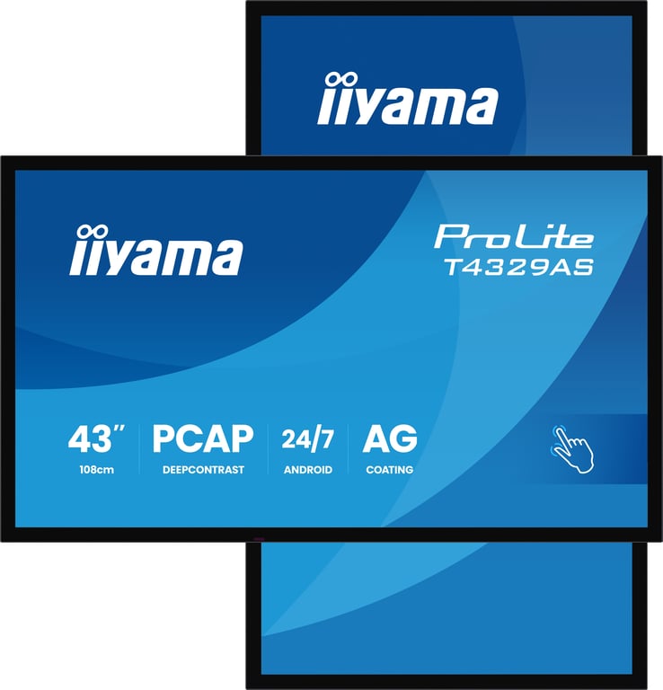 iiyama ProLite T4329AS B1AG 43 écran LCD rétro éclairé par LED signalisation numérique avec écran tactile touches 4K UHD 3840 x... - vue 2