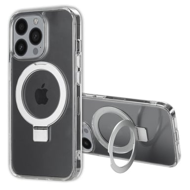 Accezz Coque Ring Stand avec MagSafe pour Apple iPhone 13 Pro - Transparent