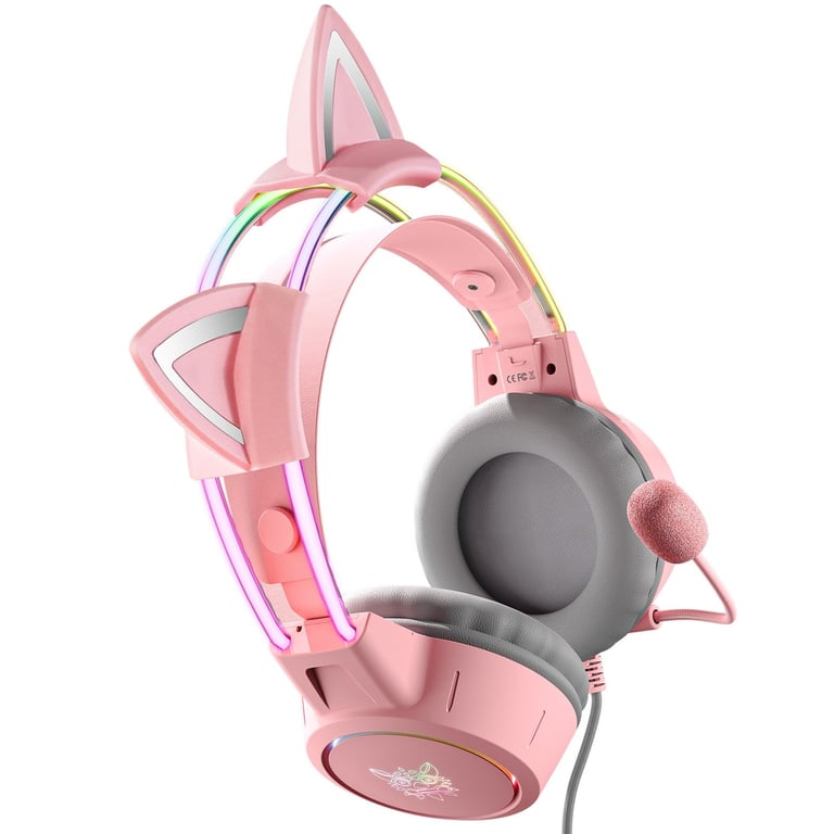 X15 PRO CAT EARS Casque Gaming RGB Micro Haute Sensibilité Neuf - vue 2