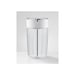 Carafe à lait JURA 24313 0,5 L verre strié couvercle inox pivotant 2 adaptateurs silicone Blanc