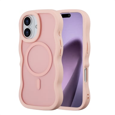 Selencia Coque arrière Wavy avec MagSafe pour Apple iPhone 17 - Soft Pink