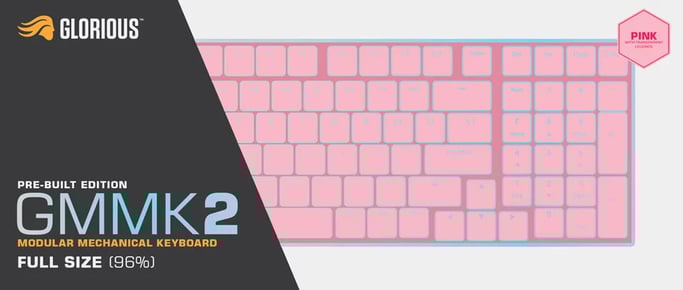 Glorious Gaming GMMK 2 clavier Jouer USB Anglais américain Rose