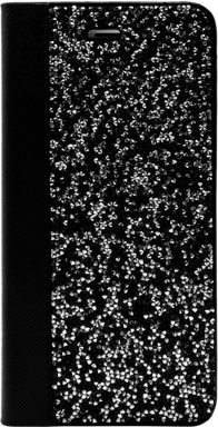 Coque Clapet Bling Strass pour Apple iPhone 6 Plus/6s Plus/ 7 Plus/8 Plus, Minuit Noir