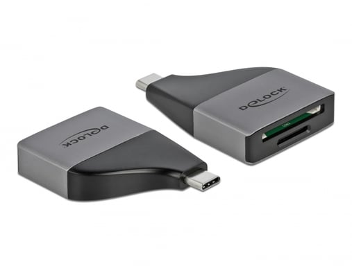 Lettore di schede DeLOCK USB Type-C per schede di memoria SD / MMC + Micro SD - compatto