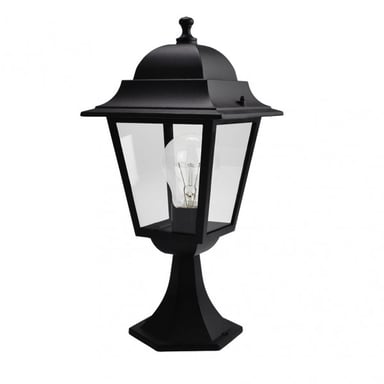 Abrila Spica Sobremuro Exterior Clásico 1×E27 IP44, Negro, 46X21,5X21,5