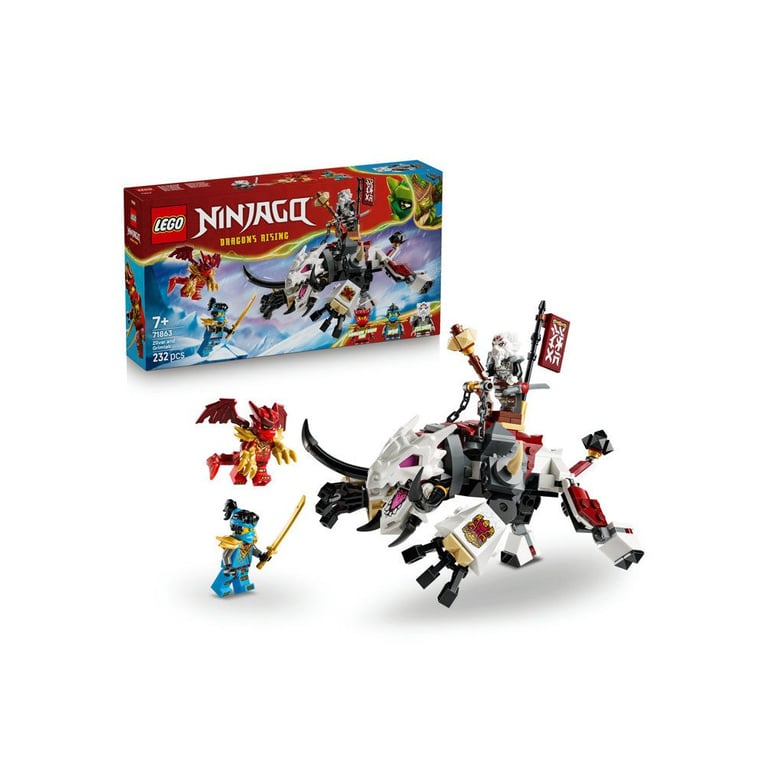 LEGO NINJAGO 71863 Zilvar et Grimtak Dragon Beast 232 pièces Gris - Neuf