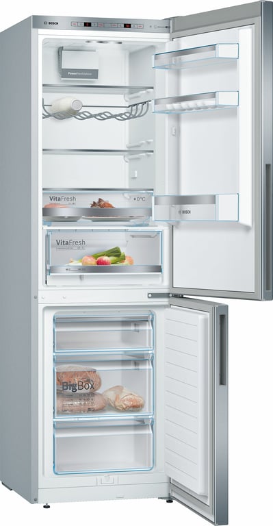 Bosch Réfrigérateur combiné 60cm metal look KGE36ALCA