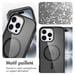 imoshion Coque Pailletée avec MagSafe pour Apple iPhone 16 Pro Max - Glitter Noir