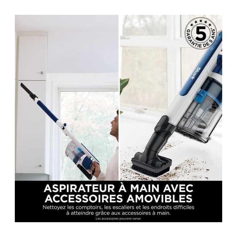 SHARK PowerPro IZ380EU - Aspirateur Balai sans fil - Léger et Flexible - Technologie FloorDetect - Anti-emmelement - Neuf