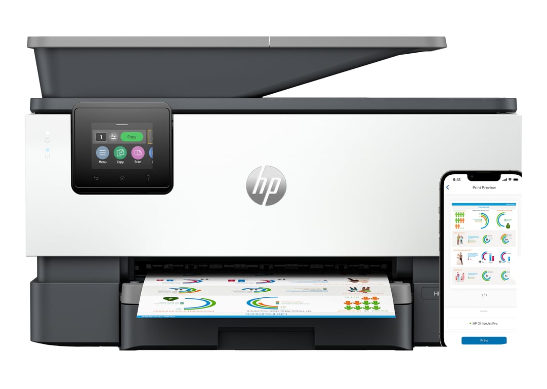 HP OfficeJet Pro 9122e Sans fil All-in-One Couleur Imprimante, Instant Ink; Impression recto-verso - Excellent état