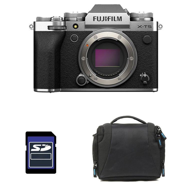 Appareil Photo Numérique Fujifilm X-T5 NU – 40,2 MP, Sac, Carte SD 8 Go
