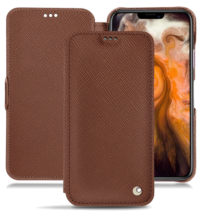 Housse cuir Apple iPhone 11 Pro Max - Rabat horizontalMarron