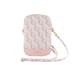 Sac à Bandoulière pour Téléphone Zippé Motif G Cube avec Logo en Métal Rose