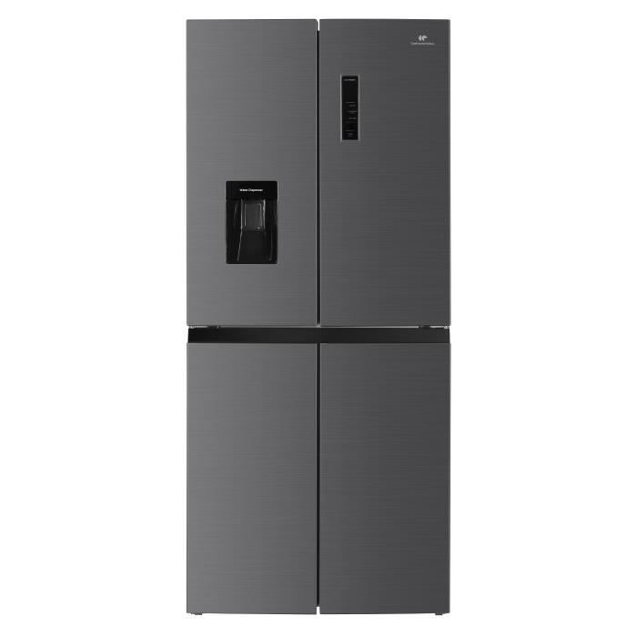 Réfrigérateur 4 portes avec distributeur d'eau Total No Frost L79 cm x H 180 cm Inox Classe D - vue 3