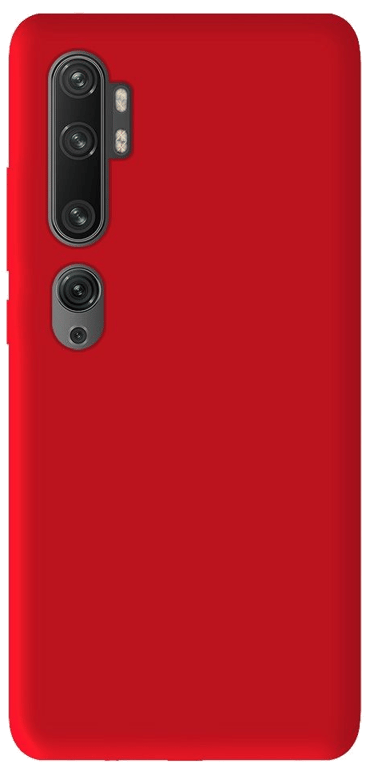 Coque silicone unie compatible Mat Rouge Xiaomi Mi Note 10