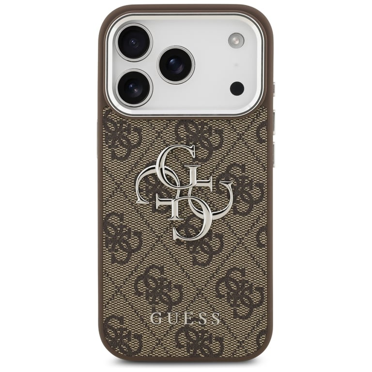 Guess Coque 4G Big 4G Classic Logo pour iPhone 17 Pro Marron - vue 2