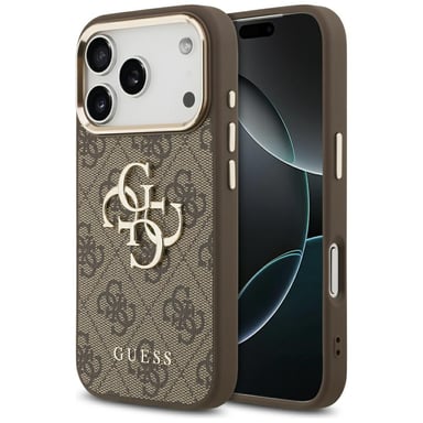 Custodia Guess 4G Big 4G Classic Logo per iPhone 17 Pro Max marrone