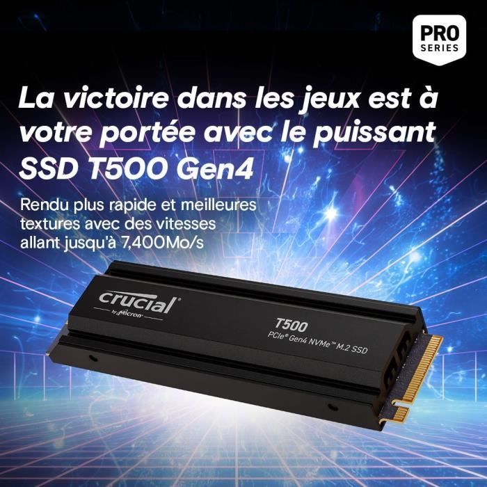 Crucial T500 4 To avec dissipateur - vue 2