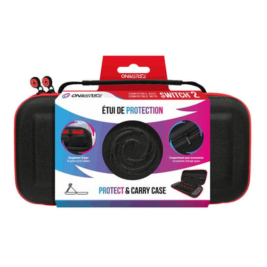 Funda de protección y transporte Oniverse Nintendo Switch 2 carcasa rígida almacenamiento 10 tarjetas Negro