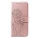 Zanaé Funda tipo cartera para iPhone 11 Premium Diseño Flores Mariposa Rosa dorado