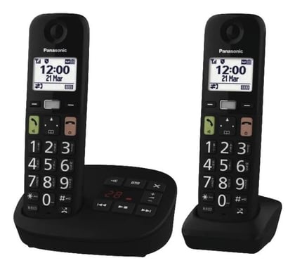Panasonic KX-TGU132EXB telefono Telefono analogico/dect Nero