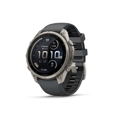 Garmin fenix 9 Pro (GPS) Boîtier de 47 mm en Titane Graphite avec bracelet silicone Noir - Taille unique - Neuf