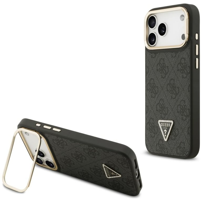 Guess Coque Hardcase 4G Triangle Logo MagSafe avec support pour iPhone 17 Pro Max