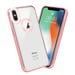 Coque pour Apple iPhone X / XS en Transparent - Rose Housse de protection Étui en silicone TPU flexible avec application Chrome