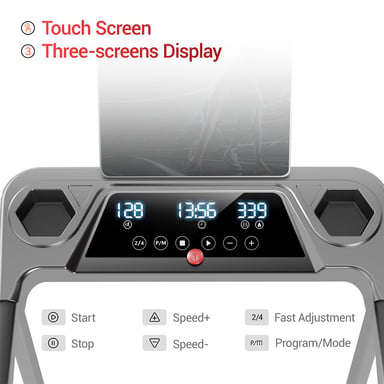 ROBORE SF10 Cinta de Correr con Inclinación 12%, Cinta de Correr Eléctrica 12KM/H, Cinta de Correr Plegable para el Hogar con Motor 3.0 HP y Pantalla LED, Carga Máxima 136KG