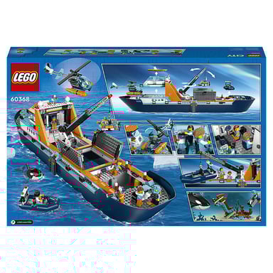 60368 LEGO City - Navire d'Exploration Arctique avec Hélicoptère et Minifigurines
