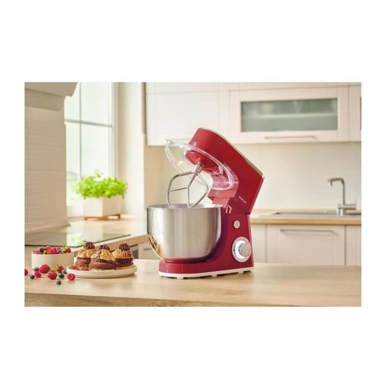 Robot Pâtissier Sencor STM 3634RD – 1300 W – Bol Inox 5,5 L – 6 Vitesses - vue 3