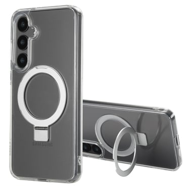 Accezz Coque Ring Stand avec MagSafe pour Samsung Galaxy S24 Plus - Transparent