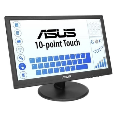 ASUS Touch VT169HE écran plat de PC 39,6 cm (15.6'') 1920 x 1080 pixels Full HD LED Écran tactile Dessus de table Noir