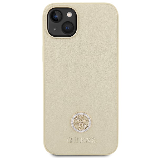 Coque de téléphone Guess iPhone 15 Plus 4G Strass Metal Logo Or Protection contre les chocs - vue 3