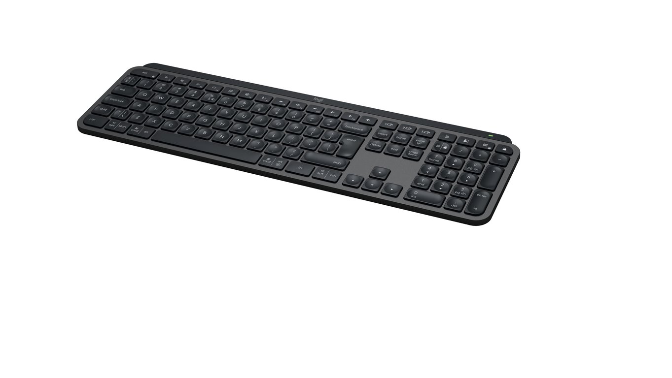 Logitech MX Keys S clavier Universel RF sans fil + Bluetooth AZERTY Belge Graphite - Neuf