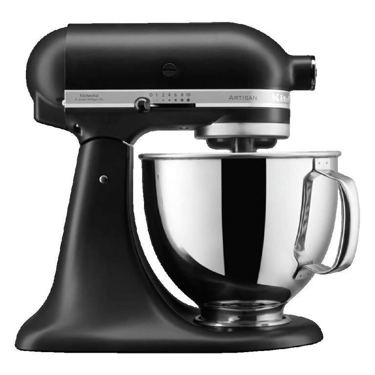 Robot pâtissier KitchenAid Artisan 4,8 L Noir Mat - Neuf