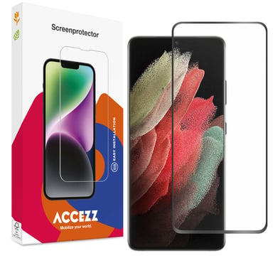 Accezz Protection d'écran en verre trempé Full Cover pour Samsung Galaxy S21 Ultra