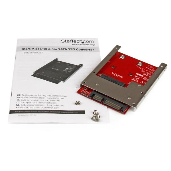 Adaptateur mSATA SSD vers SATA 2,5 StarTech SAT32MSAT257 – 6 Gb/s - vue 2