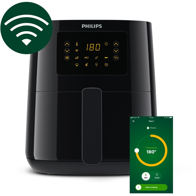 Philips HD9255/90 Essential App Connect Airfryer 4,1L 1400W Noir - Neuf