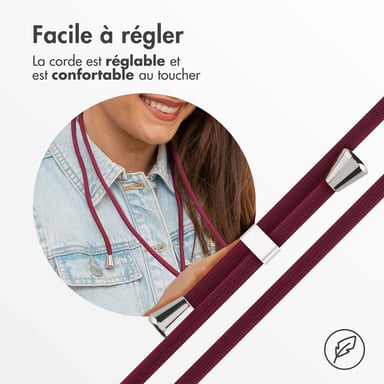 imoshion ?Coque en silicone avec cordon pour Samsung Galaxy S20 - Rouge foncé