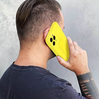 Coque iPhone 11 Pro Silicone Support Magnétique Pliable Wozinsky jaune