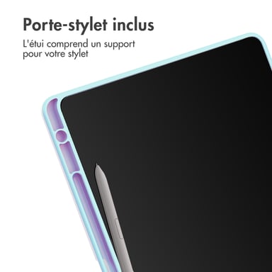 imoshion Coque tablette rigide Trifold pour Samsung Galaxy Tab S9 11.0 pouces / Tab S10 FE / S9 FE 10.9 pouces - Bleu clair