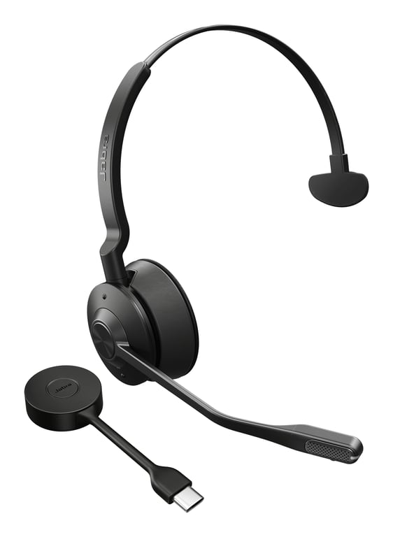 Jabra Engage 55 SE Mono Headset MS Link DECT Adaptateur USB A Engage 55 SE Deskstand 1 2 USB C sur câble USB A Tragetasche Garantie und Warnung Sicherheitsbroschüren - vue 9