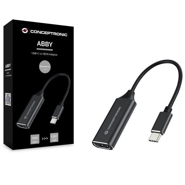 Conceptronic ABBY03B câble vidéo et adaptateur HDMI Type A Standard USB Type C Neuf - vue 2